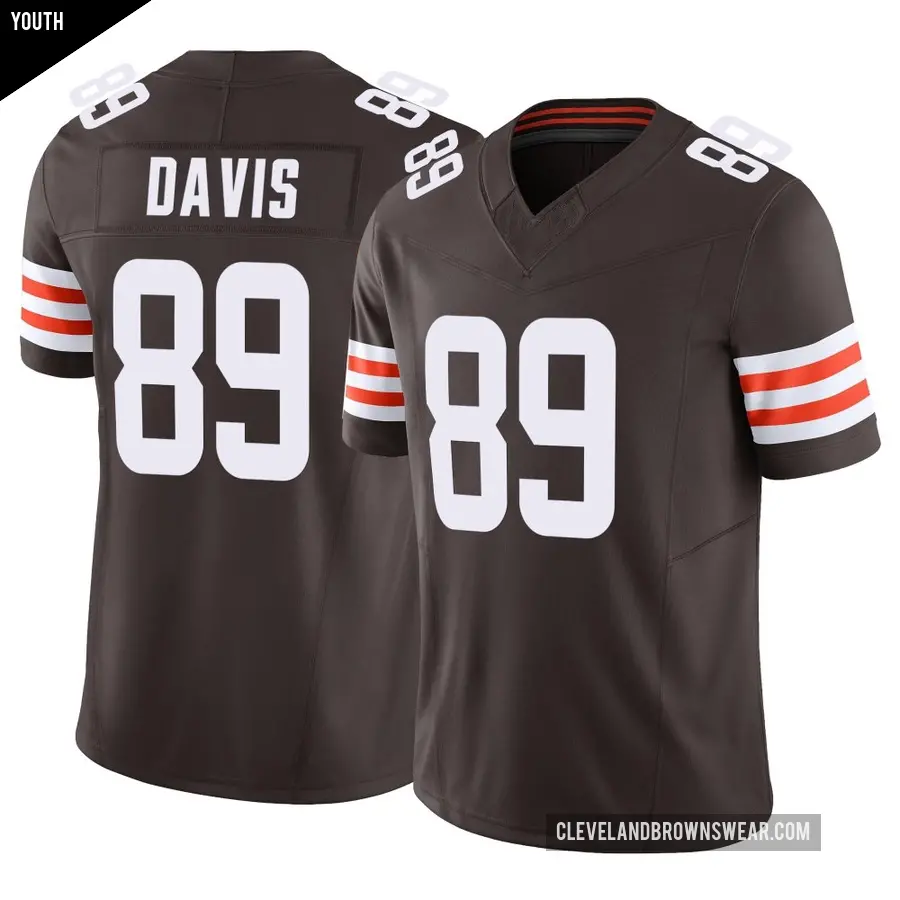 Youth Cleveland Browns ＃89 Kaden Davis Brown Limited Vapor F.U.S.E. Jersey