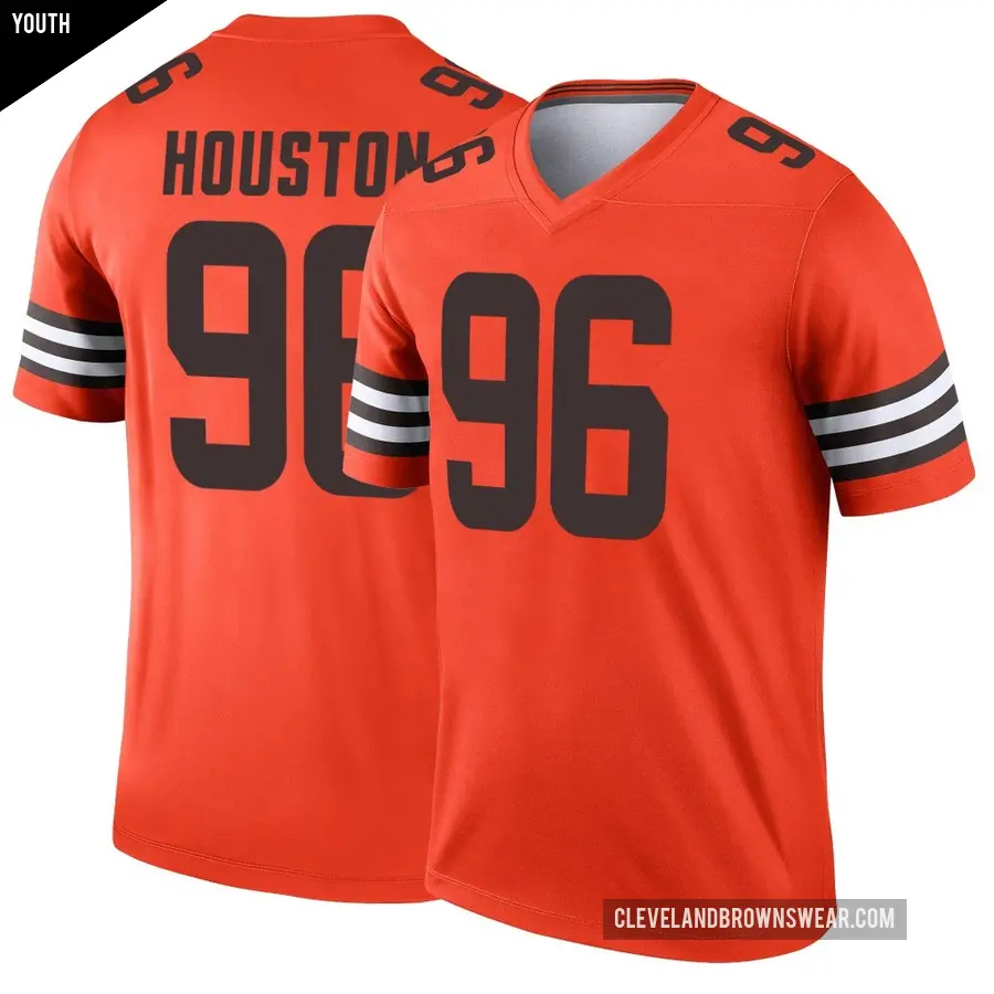 Youth Cleveland Browns ＃96 James Houston Orange Legend Inverted Jersey